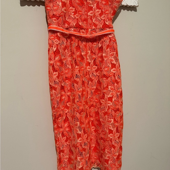 Elegant Orange Lace Dress size 8 - Picture 5 of 5